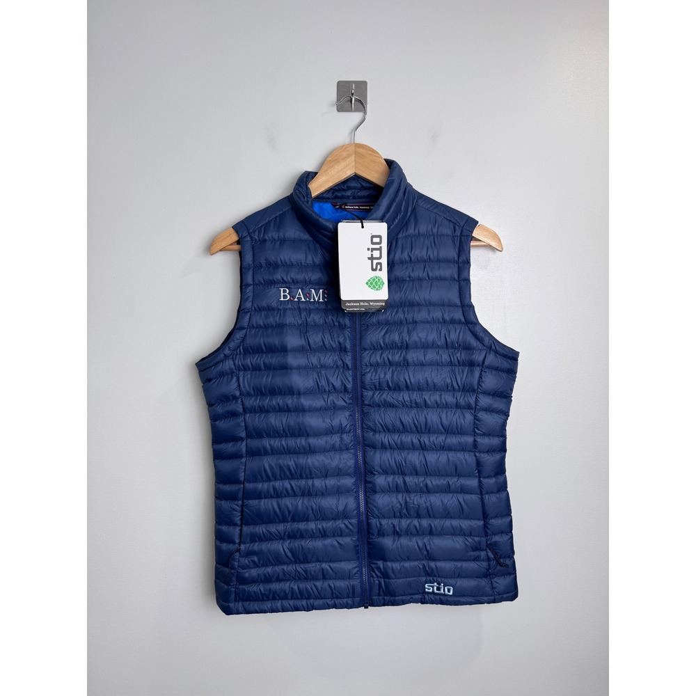 NWT Stio Women Mountain Shadow Pinion Down Vest Puffer Embroidered Medium